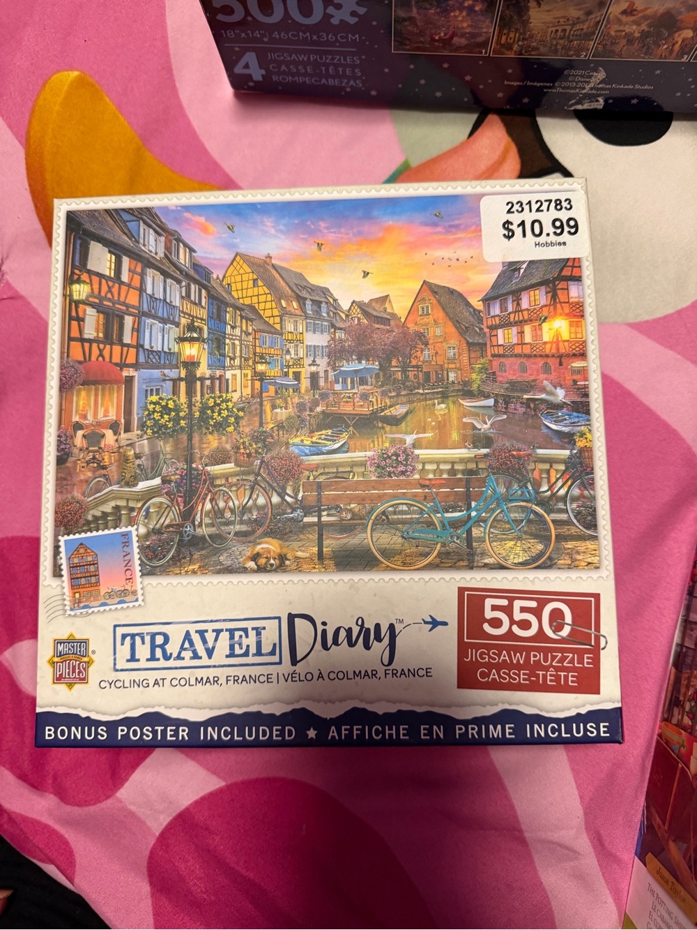 Travel Diary 550-Piece Jigsaw Puzzle - Colmar, France - Colorful Village Scene